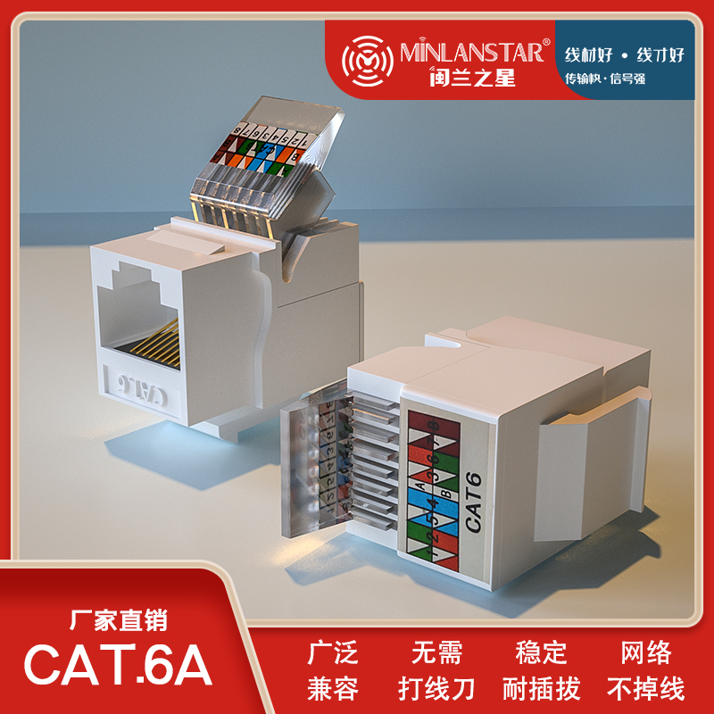 超五類非屏蔽模塊  ML-5E-MD /六類非屏蔽模塊   	ML-6-MD